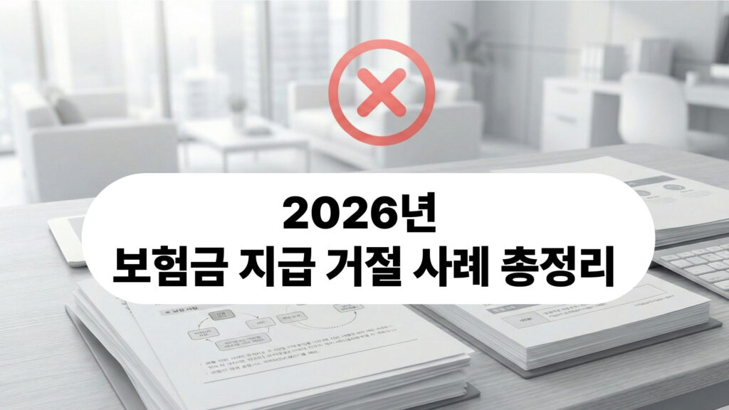 2026 보험금 지급 거절 사례 보험금 안 나오는 이유 설명 이미지